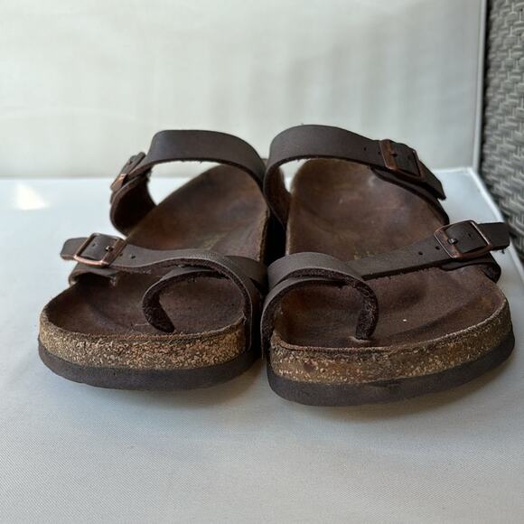 Birkenstock Mayari Brown Leather Sandals Size 39 US W8 - Picture 2 of 8
